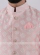 Men's Attractive Light Pink Color Nehru Jacket Suit